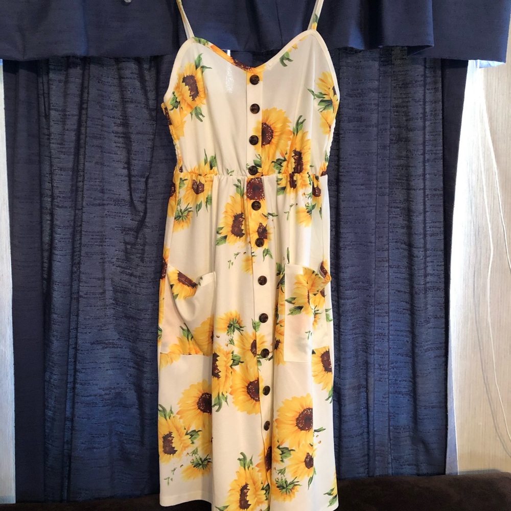 Sunflower midi dress